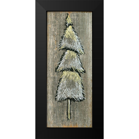 Christmas Tree Black Modern Wood Framed Art Print by Seay, Anne