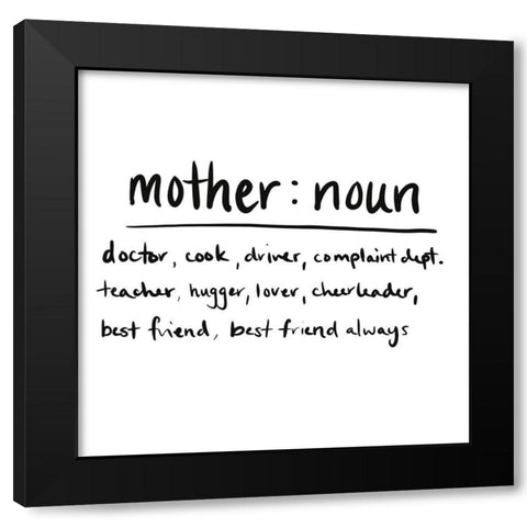 Mother Black Modern Wood Framed Art Print by Seay, Anne