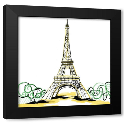 France Black Modern Wood Framed Art Print by Seay, Anne