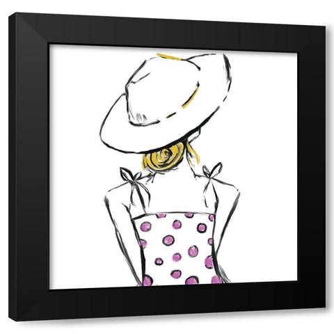 Girl Black Modern Wood Framed Art Print by Seay, Anne