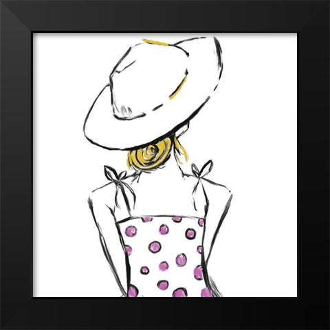 Girl Black Modern Wood Framed Art Print by Seay, Anne