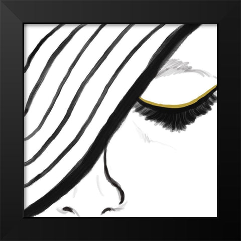 Gold Lash Black Modern Wood Framed Art Print by Seay, Anne