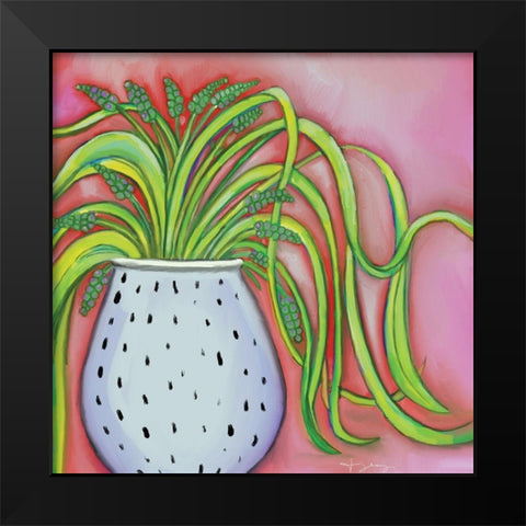 Spider Basil Black Modern Wood Framed Art Print by Seay, Anne