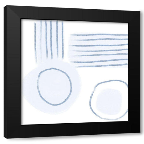 Blue Monday Black Modern Wood Framed Art Print with Double Matting by Seay, Anne