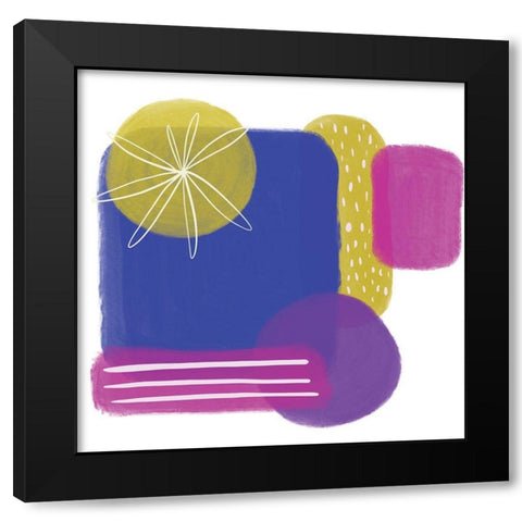 Perky Purple II Black Modern Wood Framed Art Print by Seay, Anne