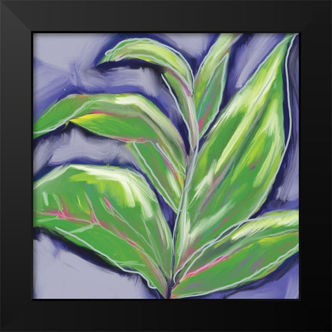 Banana Plant Dawn Black Modern Wood Framed Art Print by Seay, Anne