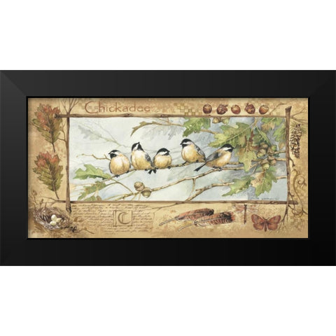 Chickadee Black Modern Wood Framed Art Print by Phillips, Anita