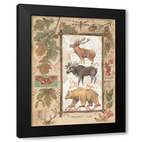 Big Game Black Modern Wood Framed Art Print with Double Matting by Phillips, Anita