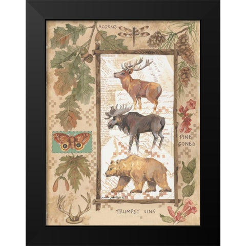 Big Game Black Modern Wood Framed Art Print by Phillips, Anita