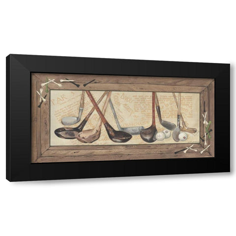 Clubs Black Modern Wood Framed Art Print with Double Matting by Phillips, Anita