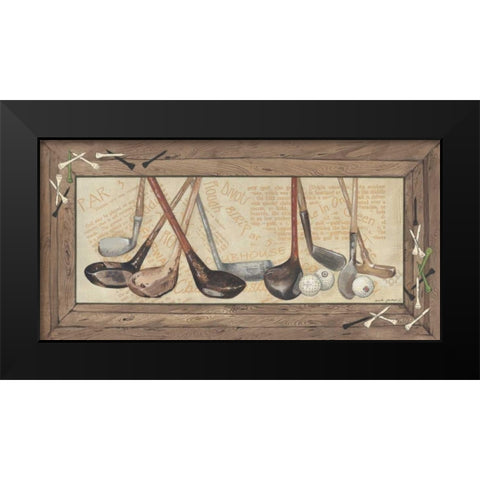 Clubs Black Modern Wood Framed Art Print by Phillips, Anita