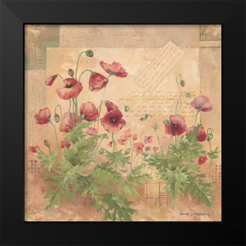 Floral I Black Modern Wood Framed Art Print by Phillips, Anita