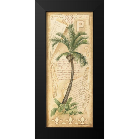 Palm Fronds I Black Modern Wood Framed Art Print by Phillips, Anita