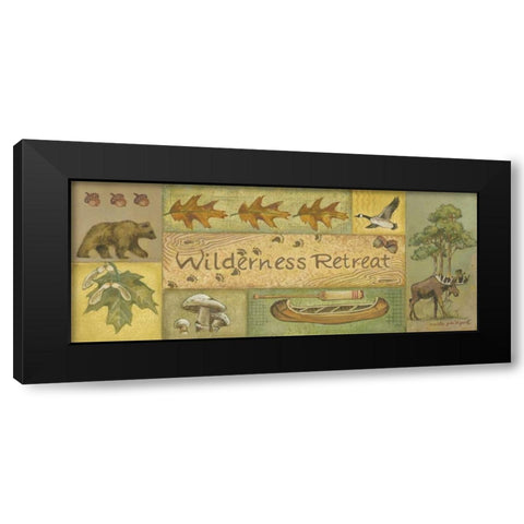 Wilderness Retreat Black Modern Wood Framed Art Print by Phillips, Anita