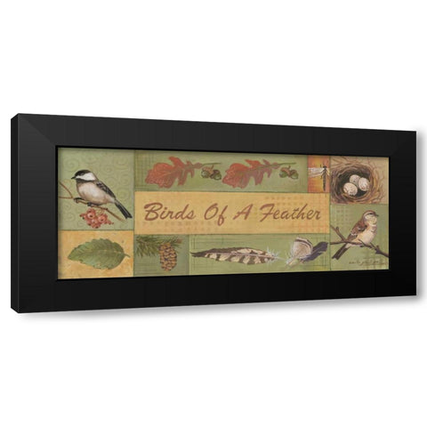 Birds of a Feather Black Modern Wood Framed Art Print with Double Matting by Phillips, Anita