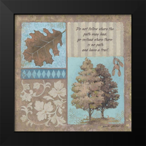 Do Not Follow Black Modern Wood Framed Art Print by Phillips, Anita