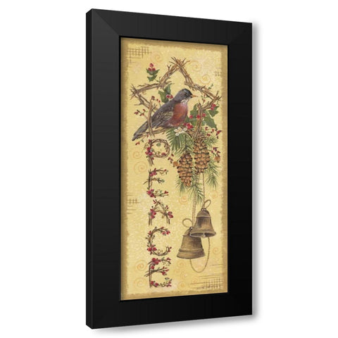 Peace Black Modern Wood Framed Art Print with Double Matting by Phillips, Anita