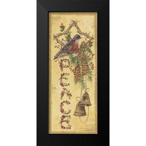 Peace Black Modern Wood Framed Art Print by Phillips, Anita