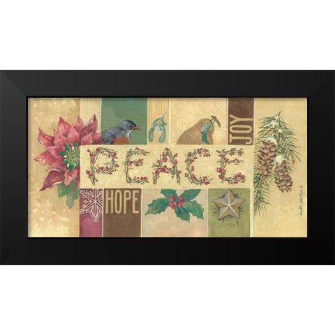 Peace Black Modern Wood Framed Art Print by Phillips, Anita