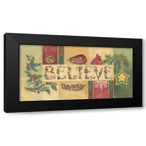Believe Black Modern Wood Framed Art Print by Phillips, Anita