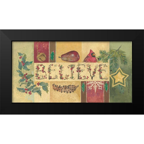 Believe Black Modern Wood Framed Art Print by Phillips, Anita