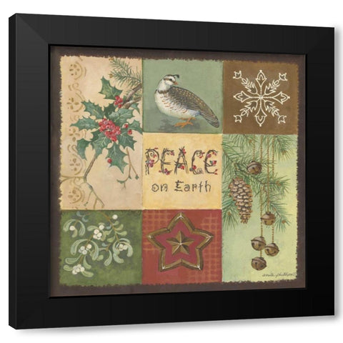 Peace on Earth Black Modern Wood Framed Art Print with Double Matting by Phillips, Anita