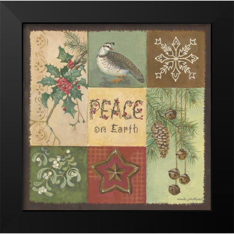 Peace on Earth Black Modern Wood Framed Art Print by Phillips, Anita