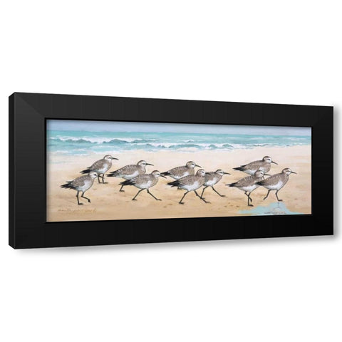 Beating the Waves Black Modern Wood Framed Art Print by Phillips, Anita