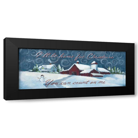 Home for Christmas Black Modern Wood Framed Art Print with Double Matting by Phillips, Anita