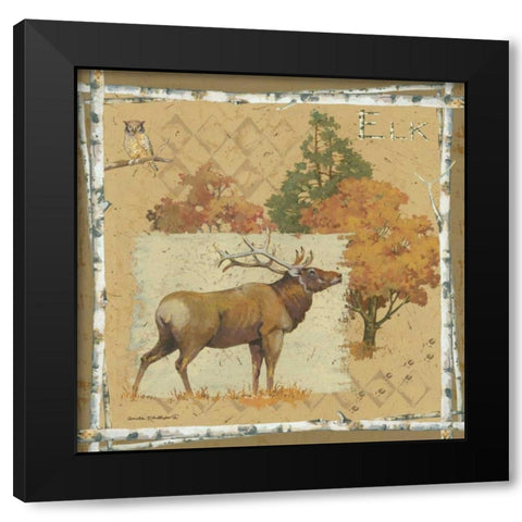 Elk Black Modern Wood Framed Art Print with Double Matting by Phillips, Anita