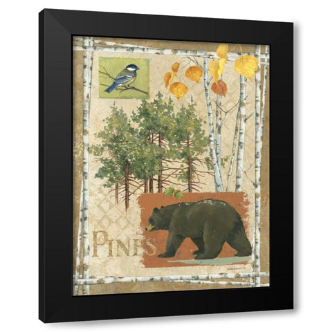 Bl Bear Pines Black Modern Wood Framed Art Print with Double Matting by Phillips, Anita