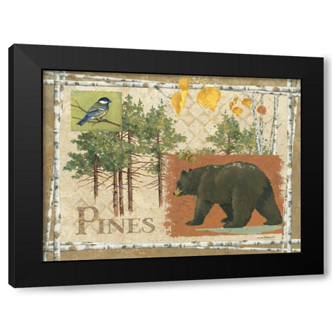 Bl Bear Pines Black Modern Wood Framed Art Print by Phillips, Anita