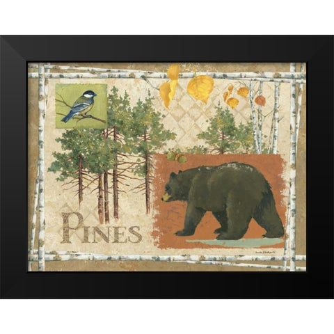 Bl Bear Pines Black Modern Wood Framed Art Print by Phillips, Anita