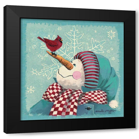 The Visitor Black Modern Wood Framed Art Print by Phillips, Anita