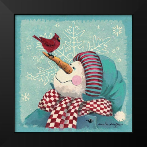 The Visitor Black Modern Wood Framed Art Print by Phillips, Anita