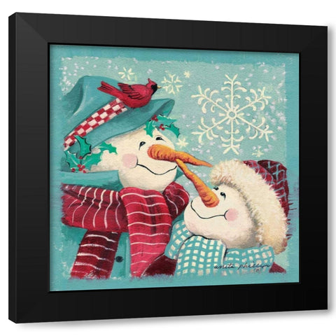 Nose to Nose Black Modern Wood Framed Art Print by Phillips, Anita