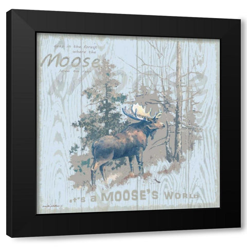 Mooses World Tan Black Modern Wood Framed Art Print with Double Matting by Phillips, Anita