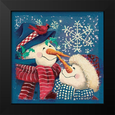 Nose to Nose Black Modern Wood Framed Art Print by Phillips, Anita