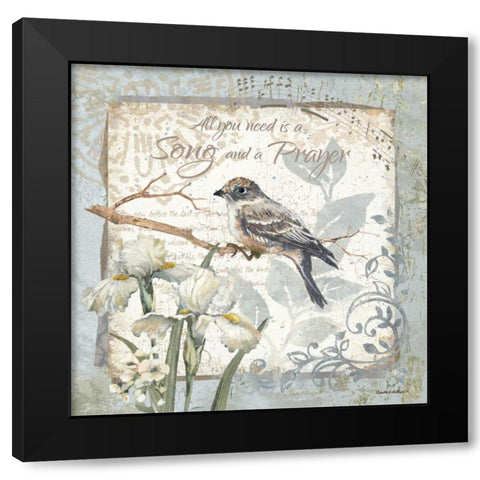 A Song and a Prayer - Border Black Modern Wood Framed Art Print with Double Matting by Phillips, Anita