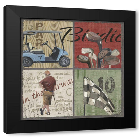 Birdie Black Modern Wood Framed Art Print with Double Matting by Phillips, Anita