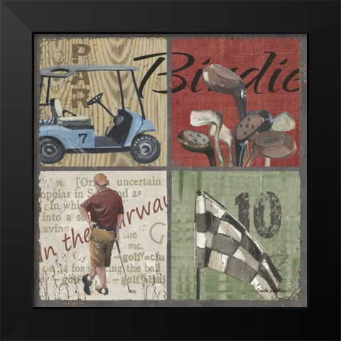 Birdie Black Modern Wood Framed Art Print by Phillips, Anita