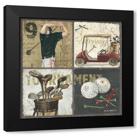 Tournament Black Modern Wood Framed Art Print by Phillips, Anita
