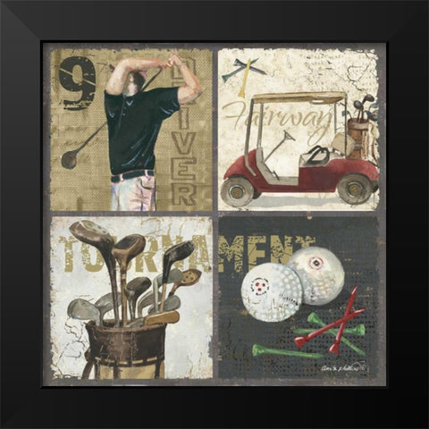 Tournament Black Modern Wood Framed Art Print by Phillips, Anita