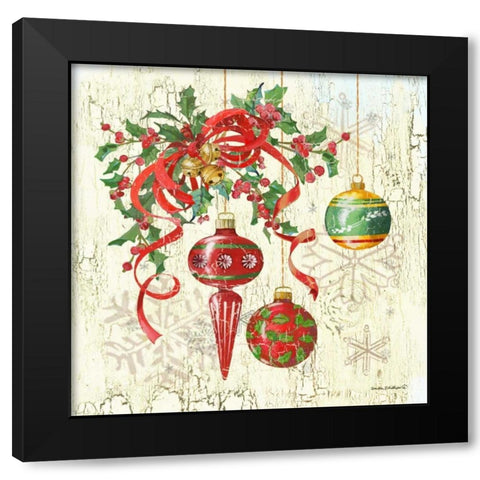 Ornaments I Black Modern Wood Framed Art Print with Double Matting by Phillips, Anita