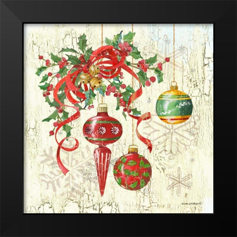 Ornaments I Black Modern Wood Framed Art Print by Phillips, Anita