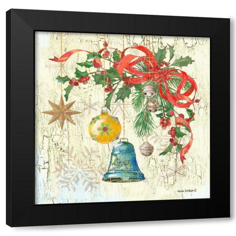 Ornaments II Black Modern Wood Framed Art Print with Double Matting by Phillips, Anita
