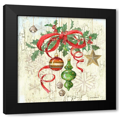 Ornaments III Black Modern Wood Framed Art Print with Double Matting by Phillips, Anita
