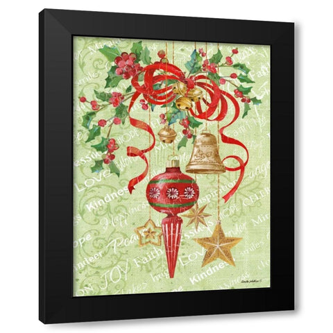 Ornaments Inspiration II Black Modern Wood Framed Art Print with Double Matting by Phillips, Anita