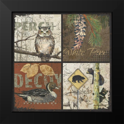 Decoy Black Modern Wood Framed Art Print by Phillips, Anita