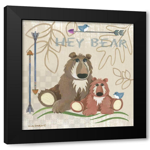 Lil Boys Bears Black Modern Wood Framed Art Print by Phillips, Anita